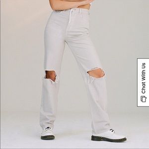 PacSun Grey Distressed Boyfriend Jeans